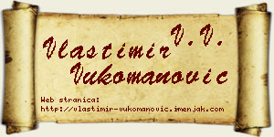 Vlastimir Vukomanović vizit kartica